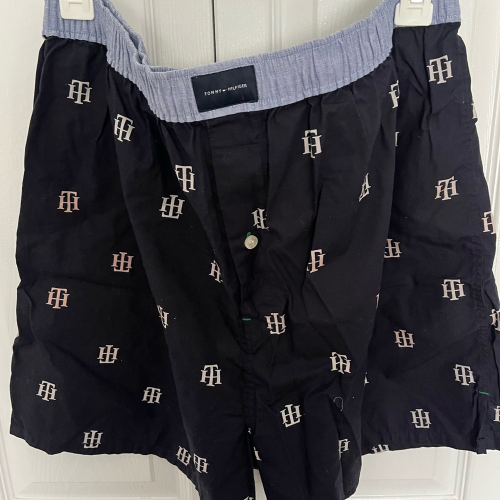 Tommy Hilfiger Black Boxers with Logo Pattern